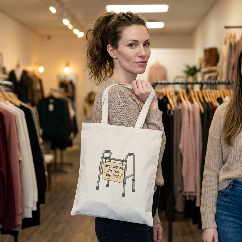 Bear With Me, I'm From the 1900s Tote Bag